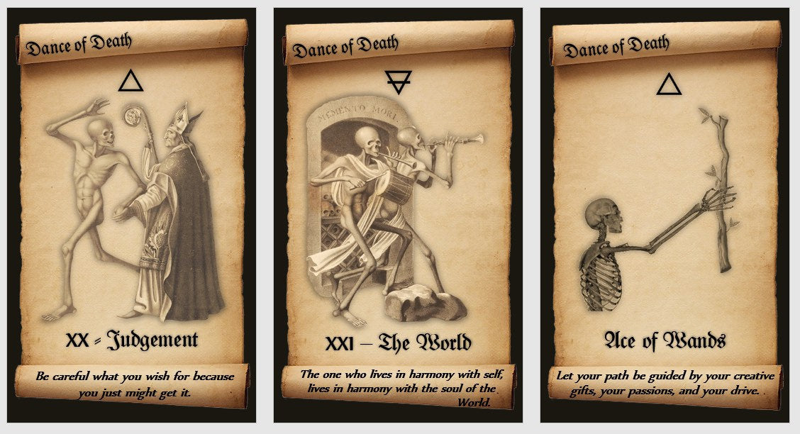 Jeu de tarot La Danse macabre. Jeu de tarot médiéval