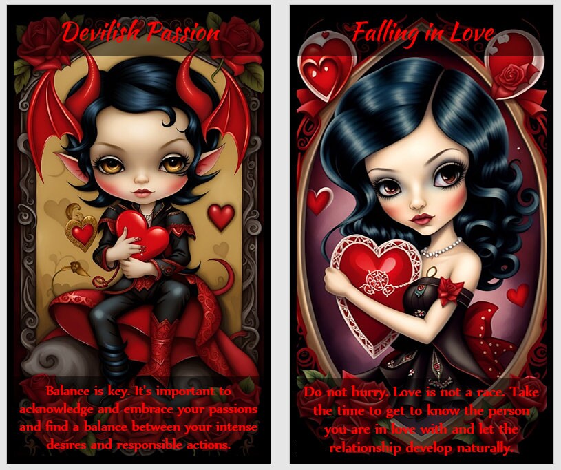 Lovers Oracle Card Deck: Handmade Fortune Telling Cards
