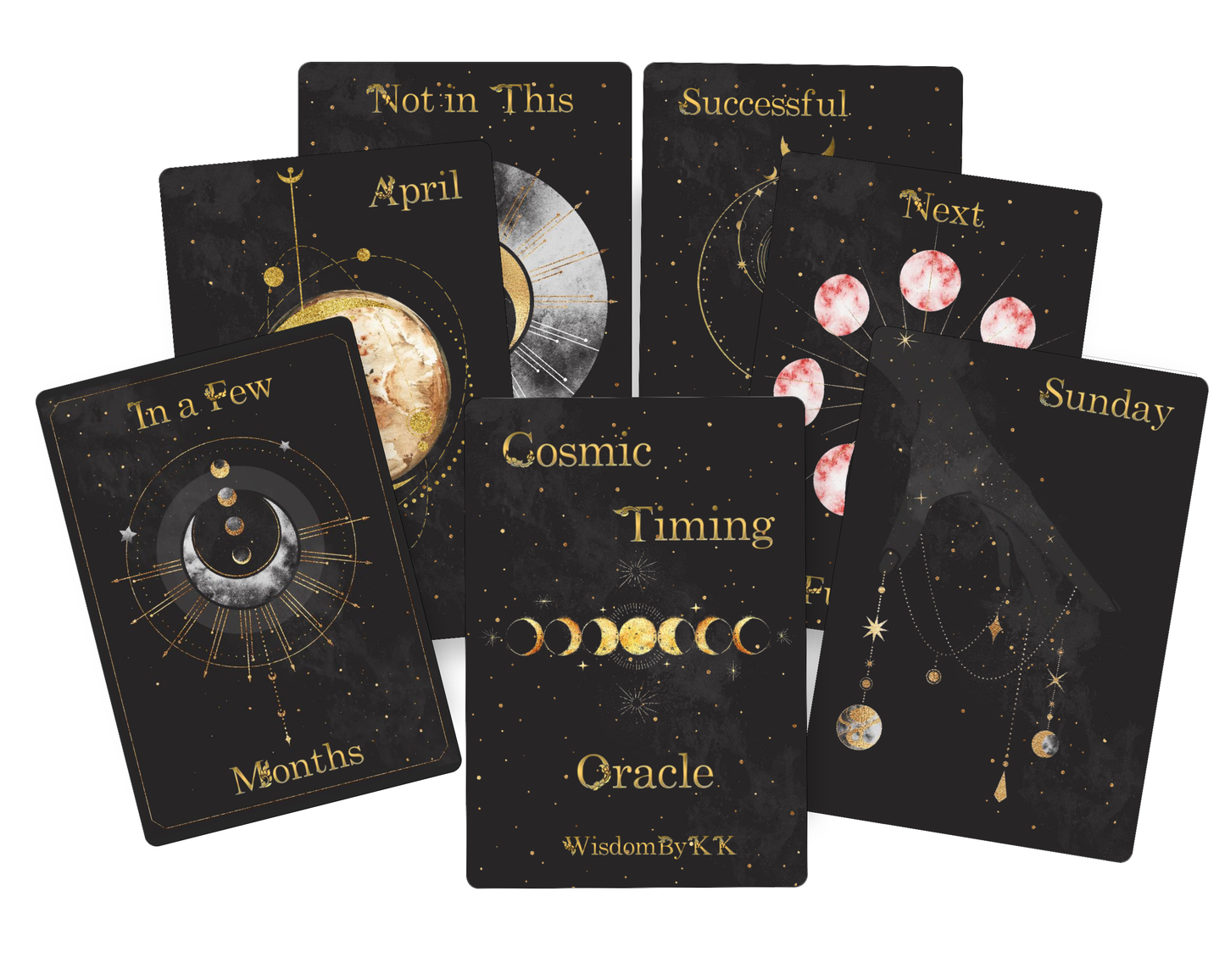 Cosmic Timing Oracle Deck, 62 Handmade Fortune Telling Cards