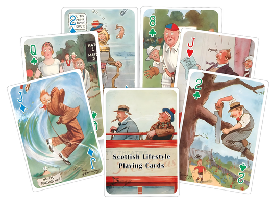 Scottish Lifestyle playing cards. Poker and Bridge cards. Vintage