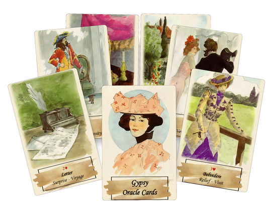 Gypsy oracle deck. Fortune telling cards.