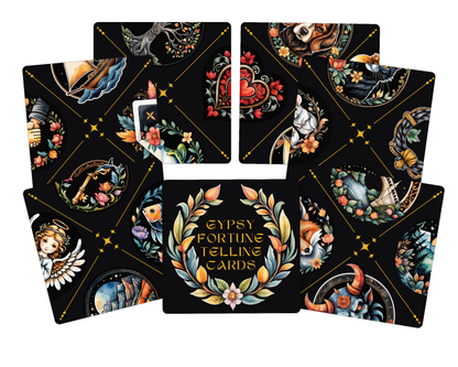 Gypsy Fortune Telling cards with guidance. Future divination cards. Oracle cards deck