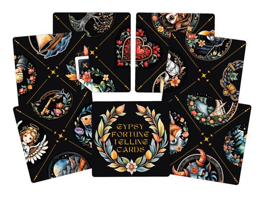 Gypsy Fortune Telling cards with guidance. Future divination cards. Oracle cards deck