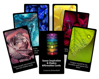 Chakra Affirmation cards. Sense Inspiration cards. Reiki