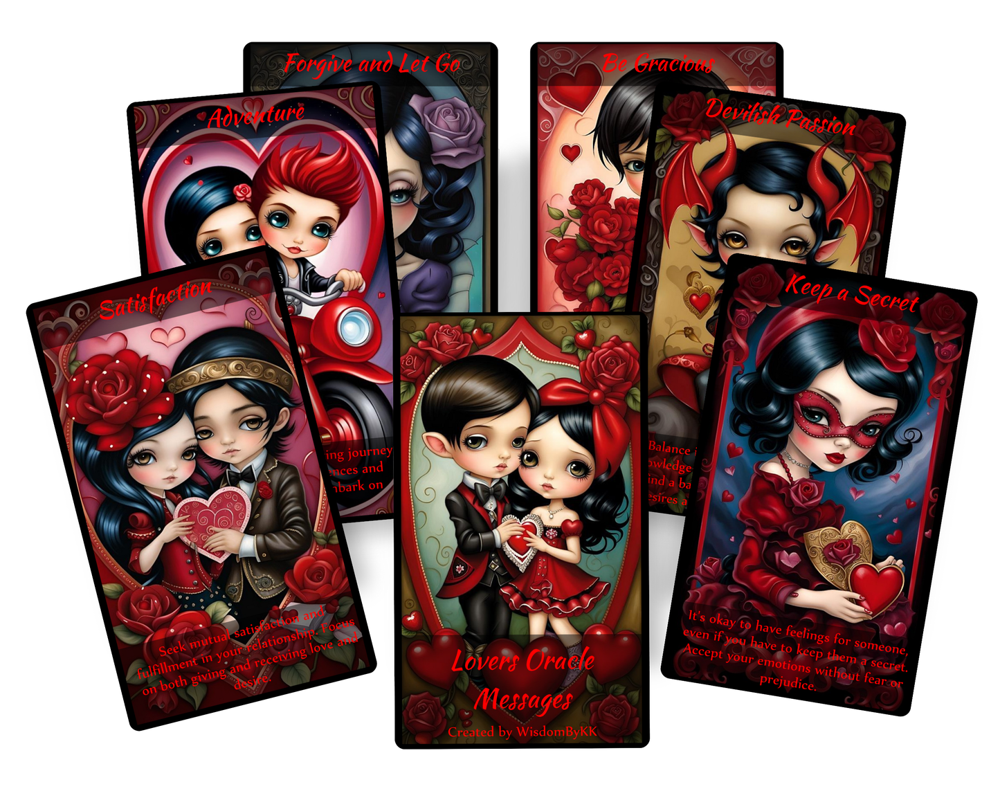 Lovers Oracle Card Deck: Handmade Fortune Telling Cards