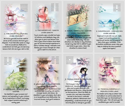 I Ching oracle deck. Book of Changes oracle.