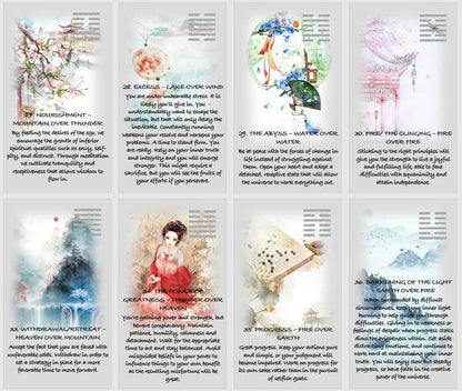 I Ching oracle deck. Book of Changes oracle.