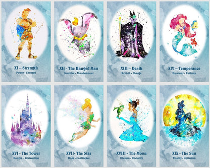 Animated Movie Tarot deck. Cartoon inspired tarot