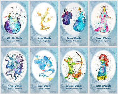 Animated Movie Tarot deck. Cartoon inspired tarot
