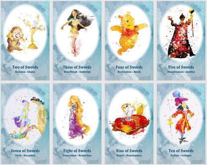 Animated Movie Tarot deck. Cartoon inspired tarot