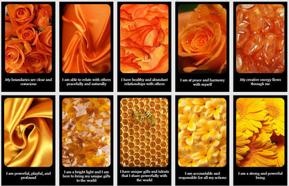 Chakra Affirmation cards. Sense Inspiration cards. Reiki