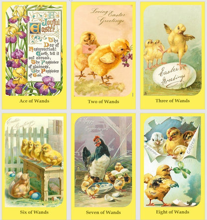 Easter Tarot deck. Vintage tarot