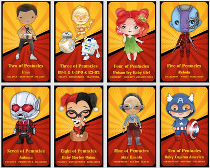 Heroes vs Villains Tarot Deck: Comic & Movie Inspired, Handmade
