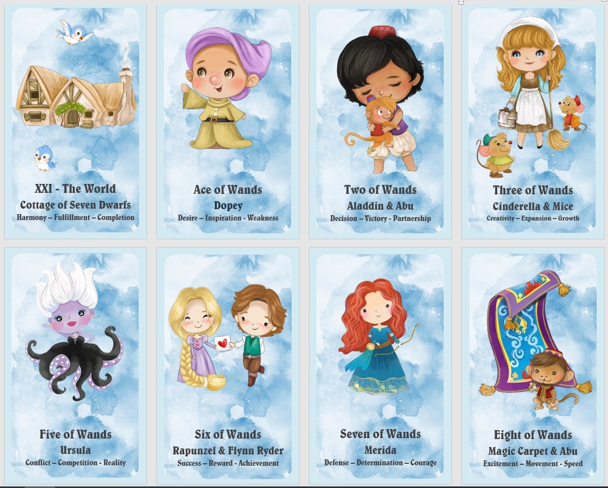 Cartes de tarot « Contes de fées ». Cartes de tarot Princesse et Prince
