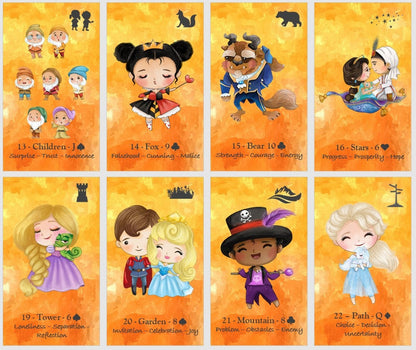 Fairy Tales Lenormand Oracle deck. Princess and Prince cards
