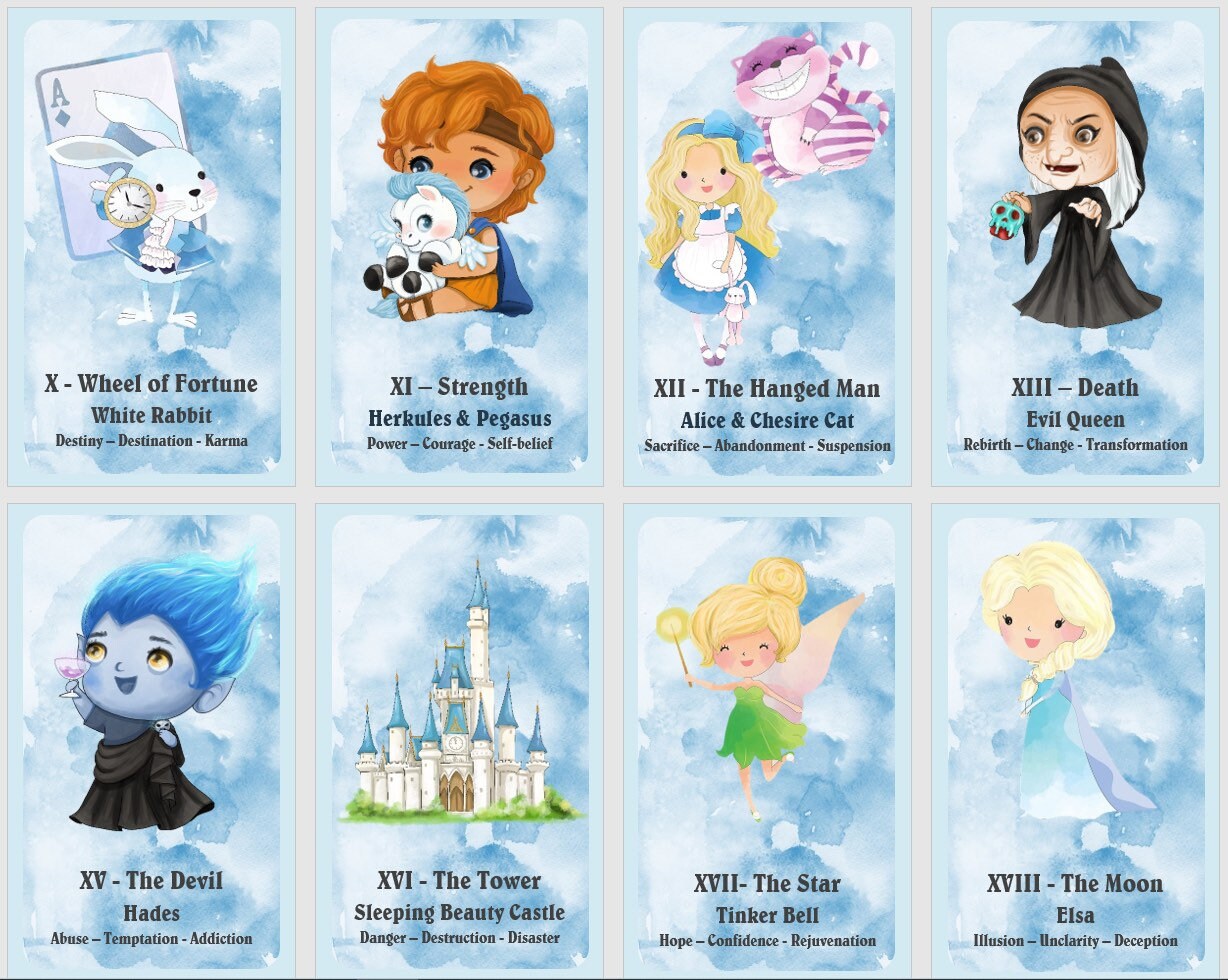 Fairy Tales Tarot deck. Princess and Prince tarot cards