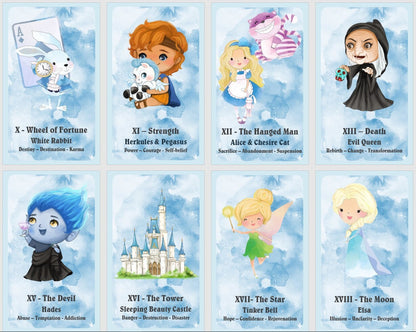 Fairy Tales Tarot deck. Princess and Prince tarot cards
