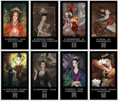Book of Changes oracle deck with Guidance. I Ching oracle cards.
