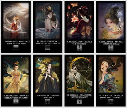 Book of Changes oracle deck with Guidance. I Ching oracle cards.