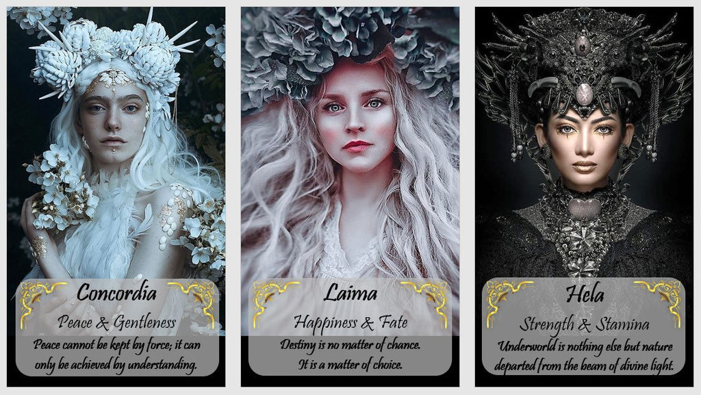 Goddess Power oracle deck. Affirmation cards.