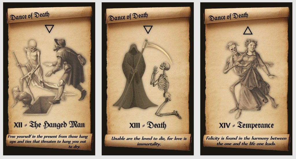Dance of Death Tarot deck. Medieval tarot deck