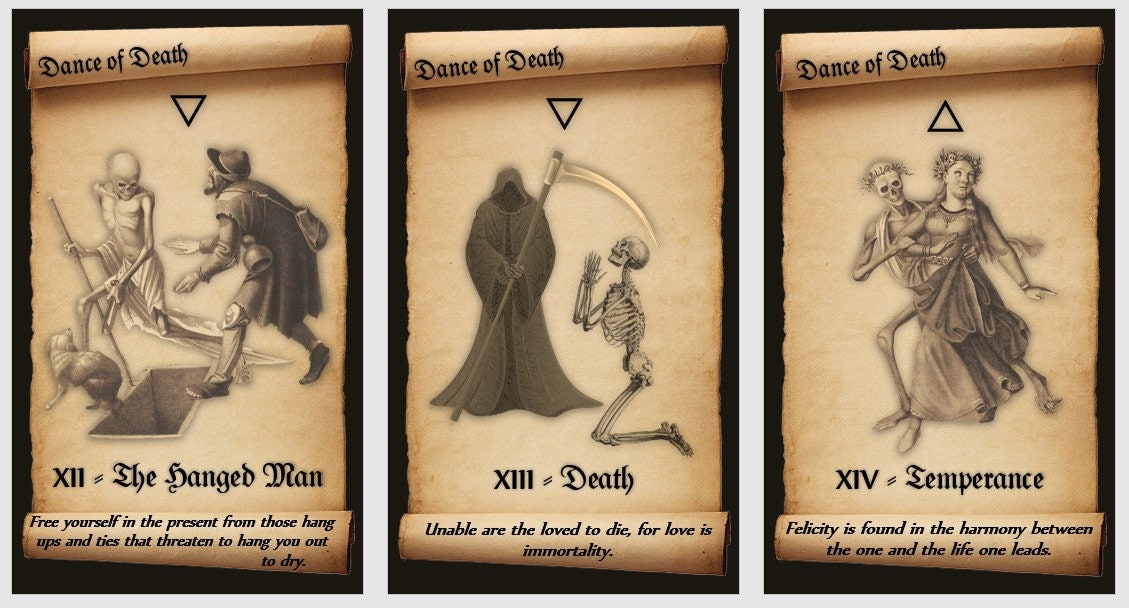 Jeu de tarot La Danse macabre. Jeu de tarot médiéval