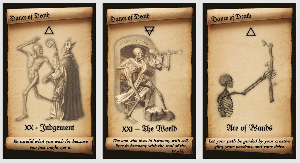 Dance of Death Tarot deck. Medieval tarot deck