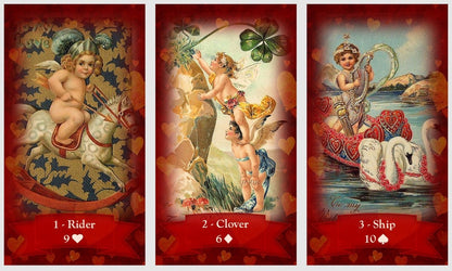 Valentine,s Day Lenormand oracle deck. Vintage cards