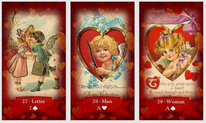 Valentine,s Day Lenormand oracle deck. Vintage cards