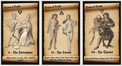 Dance of Death Tarot deck. Medieval tarot deck