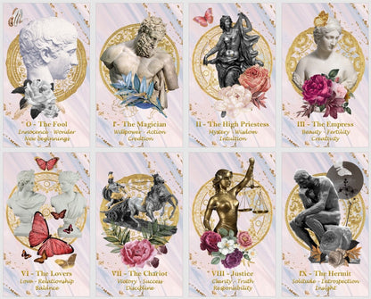 Ancient Revival Tarot deck. Greek and Roman magic rebirth tarot cards