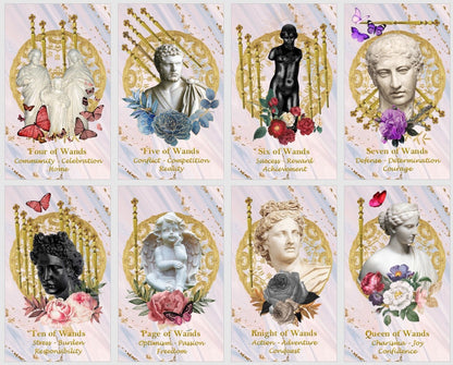 Ancient Revival Tarot deck. Greek and Roman magic rebirth tarot cards