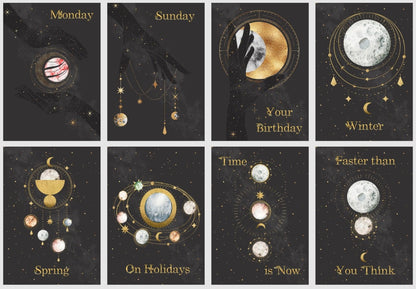 Cosmic Timing Oracle Deck, 62 Handmade Fortune Telling Cards