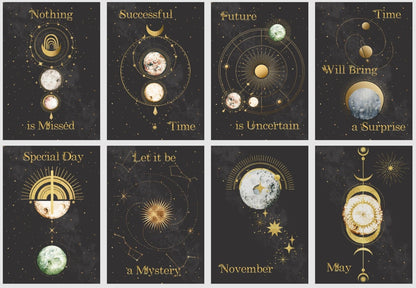 Cosmic Timing Oracle Deck, 62 Handmade Fortune Telling Cards