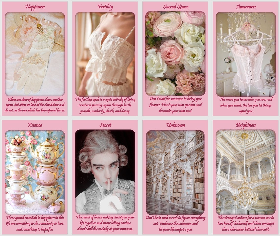 Marie Antoinette Wisdom oracle deck. Love oracle cards
