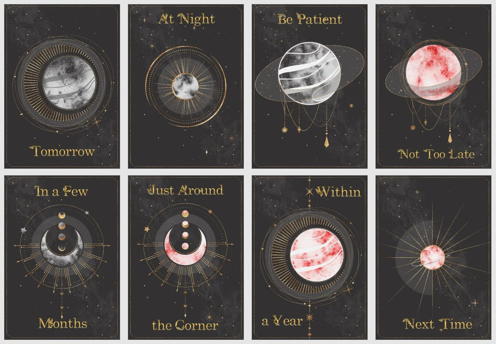 Cosmic Timing oracle deck. Time predictions oracle cards