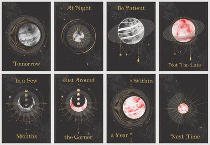 Cosmic Timing Oracle Deck, 62 Handmade Fortune Telling Cards