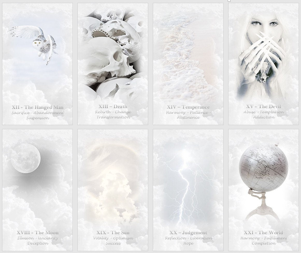 Jeu de Tarot White Sense. Tarot de la Pureté et de l'Innocence
