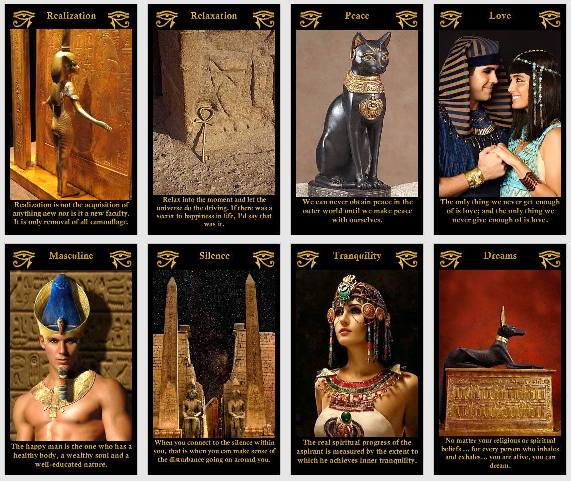 Egyptian God oracle deck. Eye of Horus  oracle cards