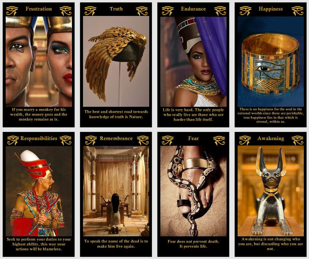 Egyptian God oracle deck. Eye of Horus  oracle cards
