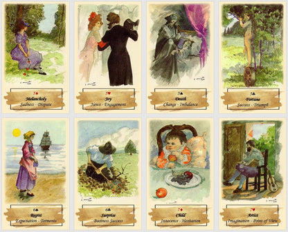 Gypsy oracle deck. Fortune telling playing cards.