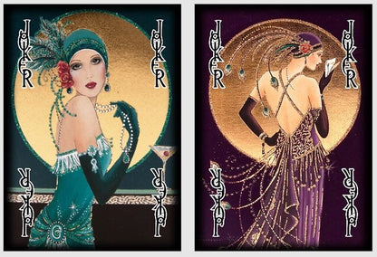 Art Deco playing cards. Poker and Bridge cards