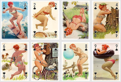 Hilda playing cards. Poker and Bridge cards