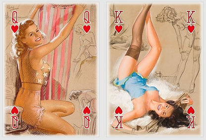 Knute O. Munson playing cards. Pin Up Poker and Bridge cards