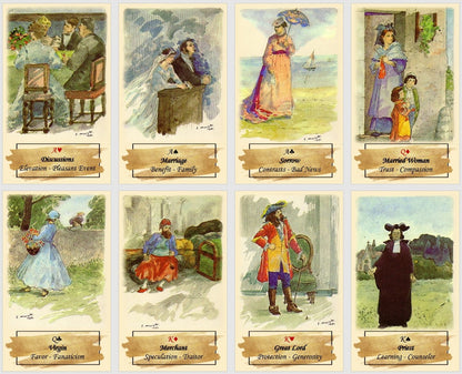 Gypsy oracle deck. Fortune telling playing cards.