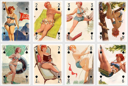 Hilda playing cards. Poker and Bridge cards