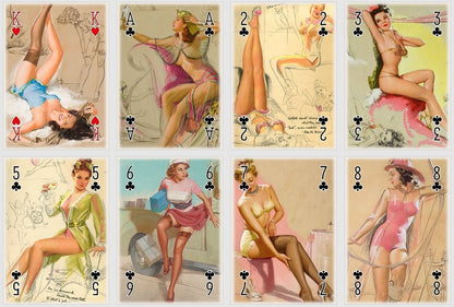 Knute O. Munson playing cards. Pin Up Poker and Bridge cards