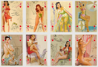 Knute O. Munson playing cards. Pin Up Poker and Bridge cards