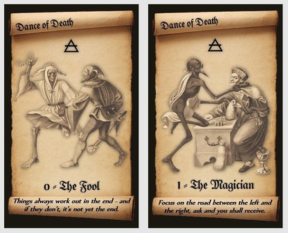 Dance of Death Tarot deck. Medieval tarot deck