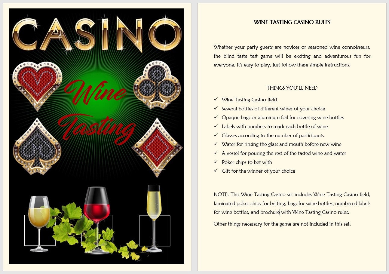 Jeu de société Casino Dégustation de vin